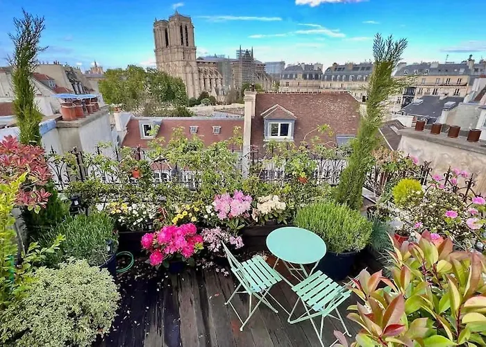 公寓 Rooftop Garden Triplex With Ac Over Notre - Dame
