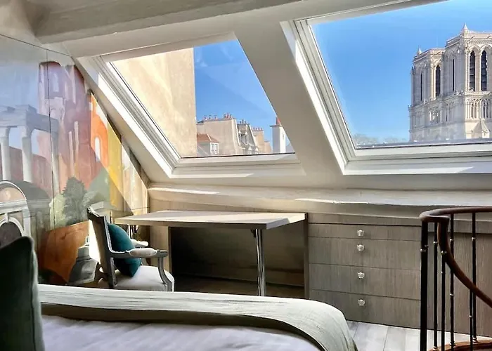 Rooftop Garden Triplex With Ac Over Notre - Dame 巴黎