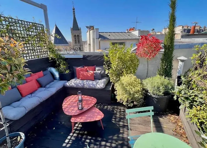 公寓 Rooftop Garden Triplex With Ac Over Notre - Dame *
