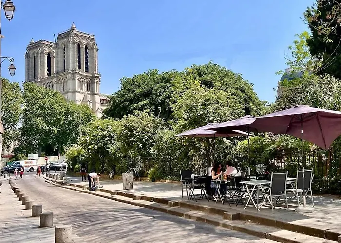 公寓 Rooftop Garden Triplex With Ac Over Notre - Dame *